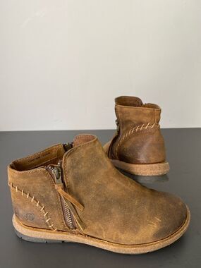 Born Men's Brown Suede Chukka Boots with Side Zips